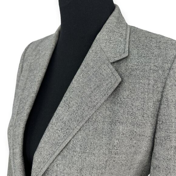 Et Vous | Size 38 | Gray 100% Wool Notched Lapel Single-Button 2 Pocket Blazer - Picture 4 of 10